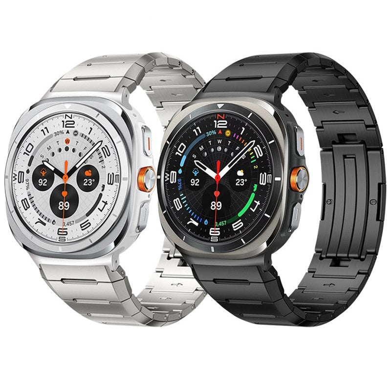 Fascia in Acciaio Streamlined a Sezione Geometrica Adatta per Cinturini Samsung Watch