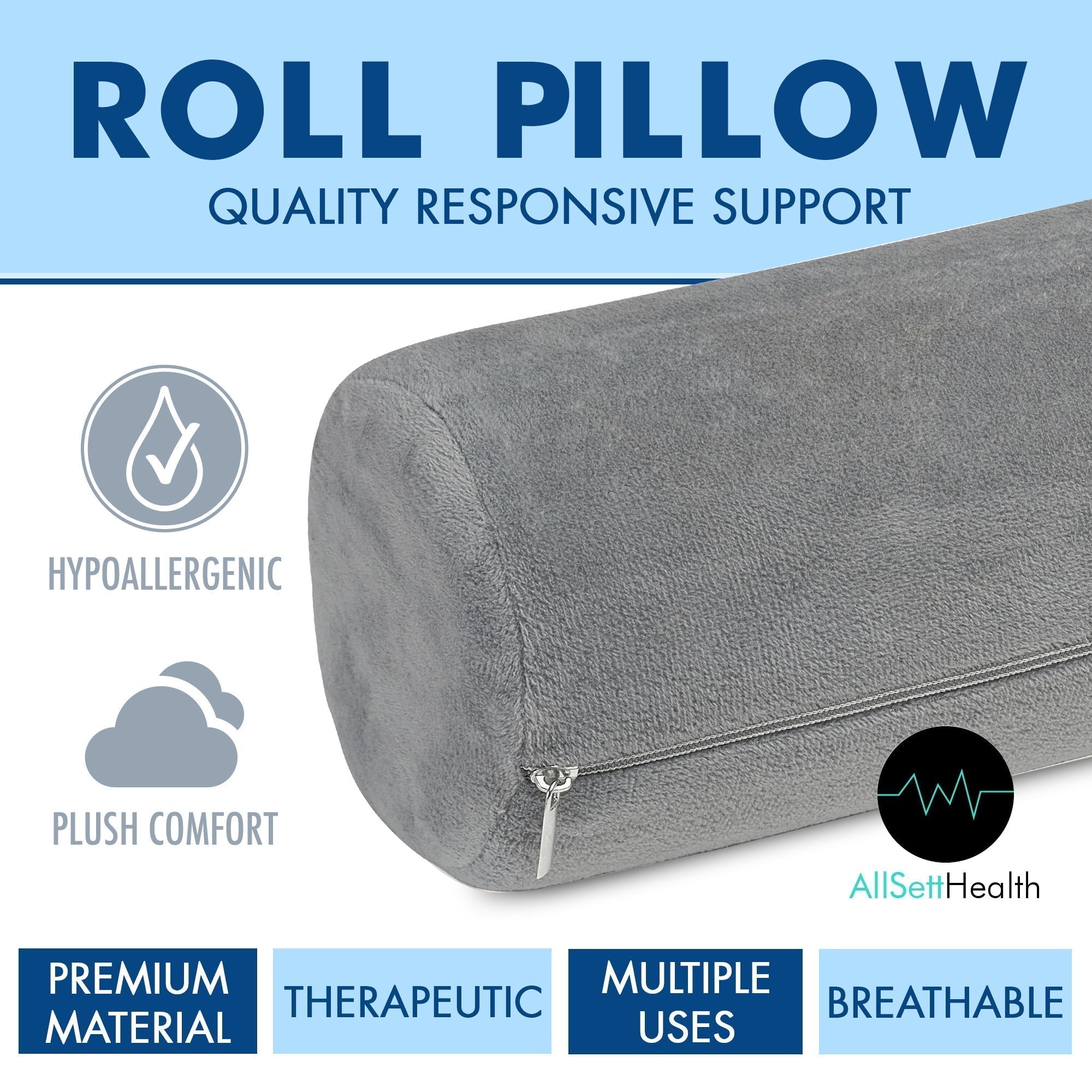 Cervical Neck Roll Memory Foam Pillow- Solorfit