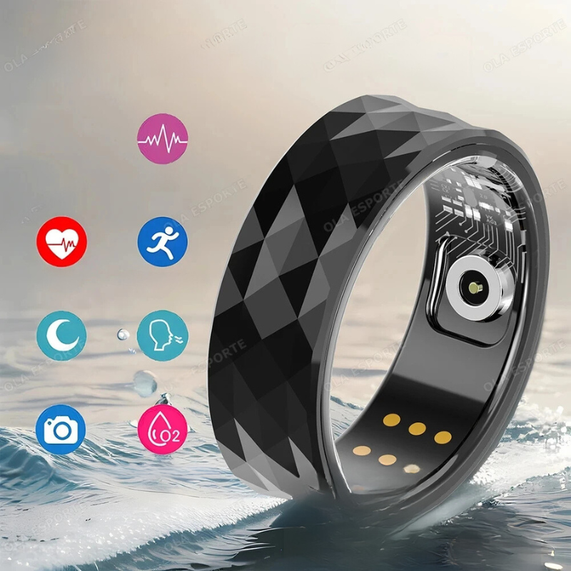 Titanium Steel Ring with Health Monitoring for Athletes