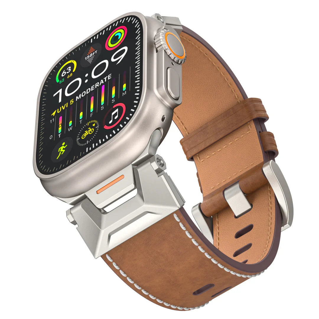 Bracelet en cuir Mecha pour Apple Watch