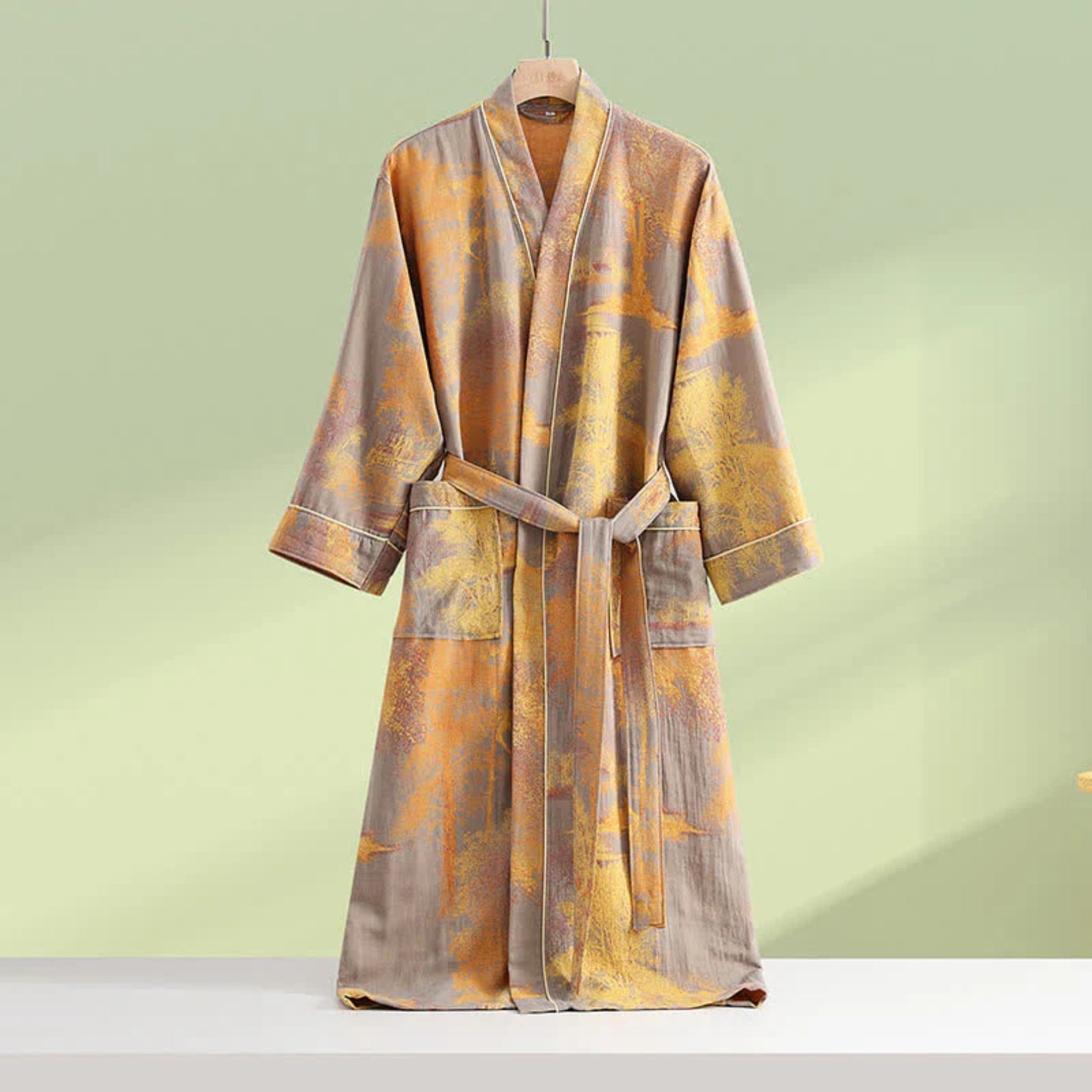 Měkký kimono styl bavlněný župan