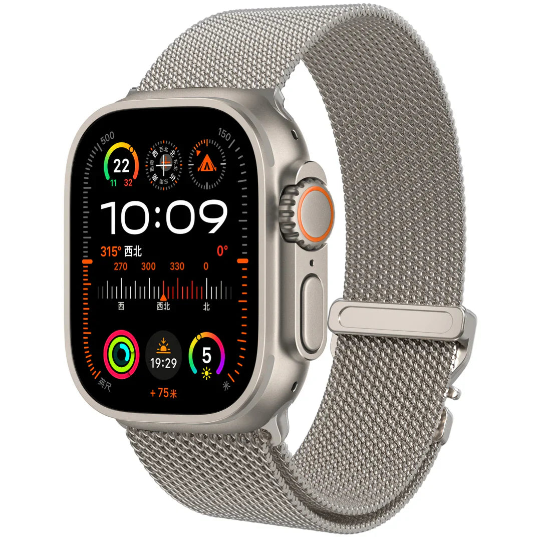 רצועת פלדת אל חלד קלועה עבור Apple Watch