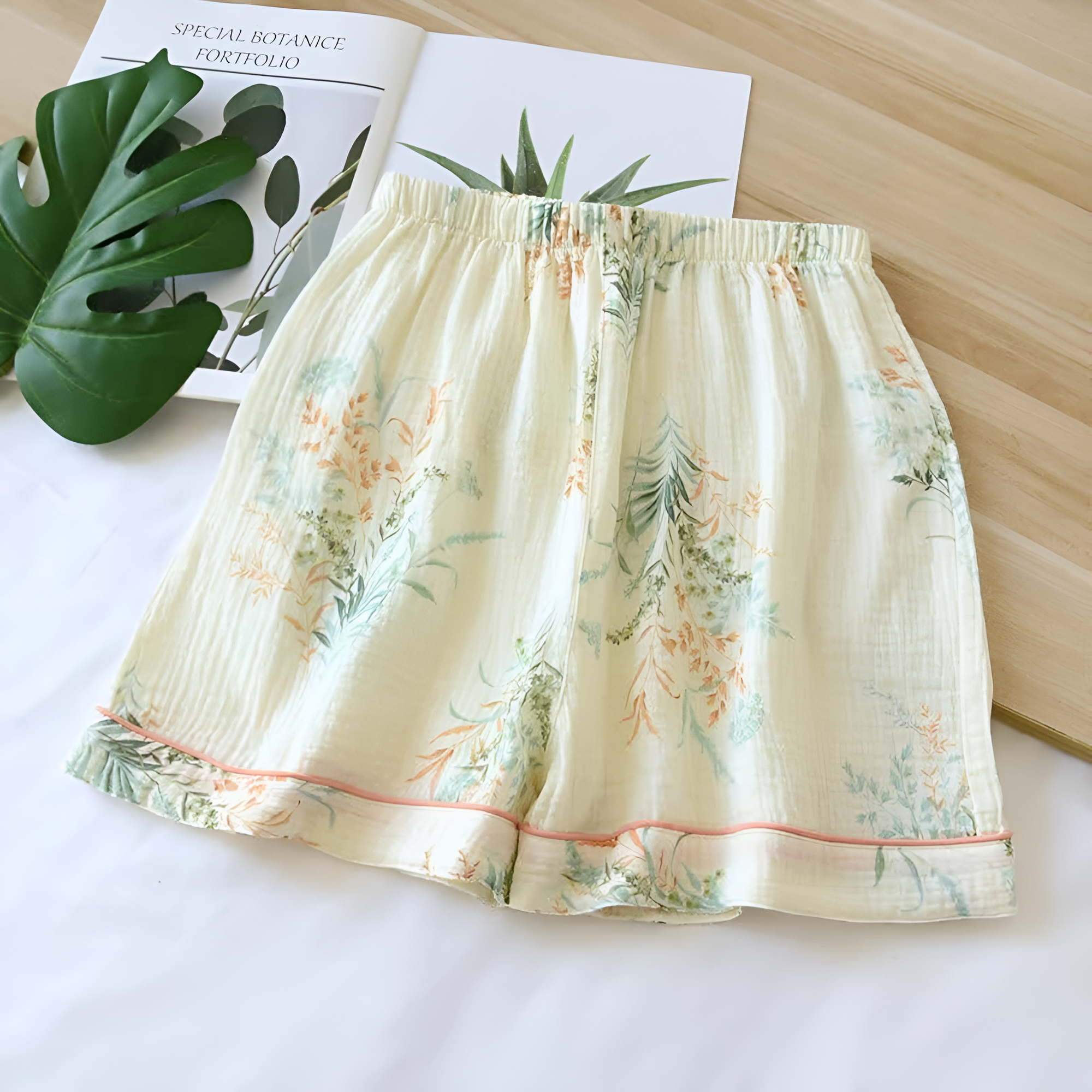 Shorts de pyjama en gaze Meadow Breeze