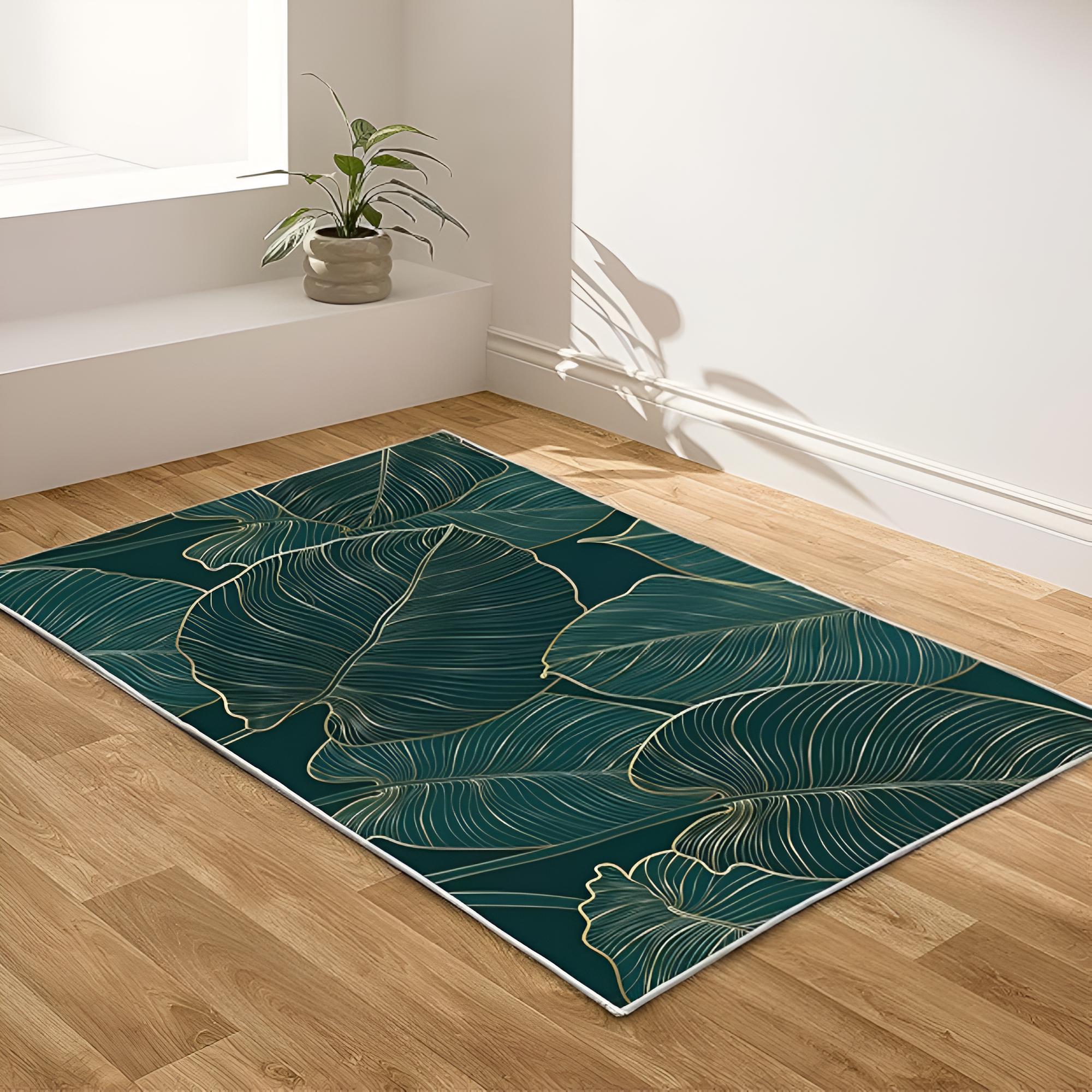 Gold Linear Leaf Door Mat