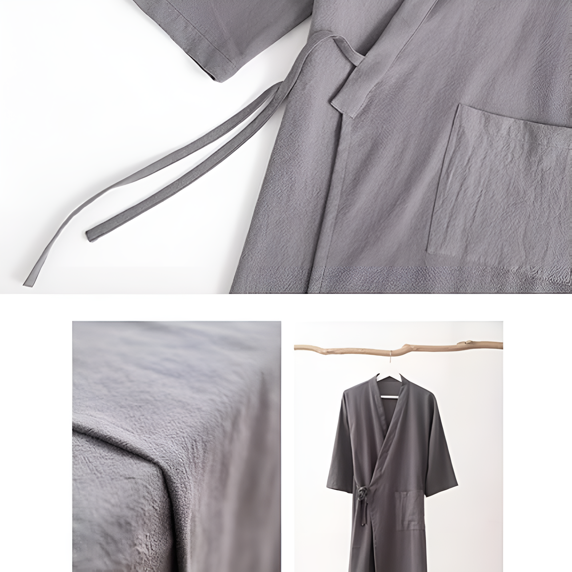 Minimalistický unisex kimono župan