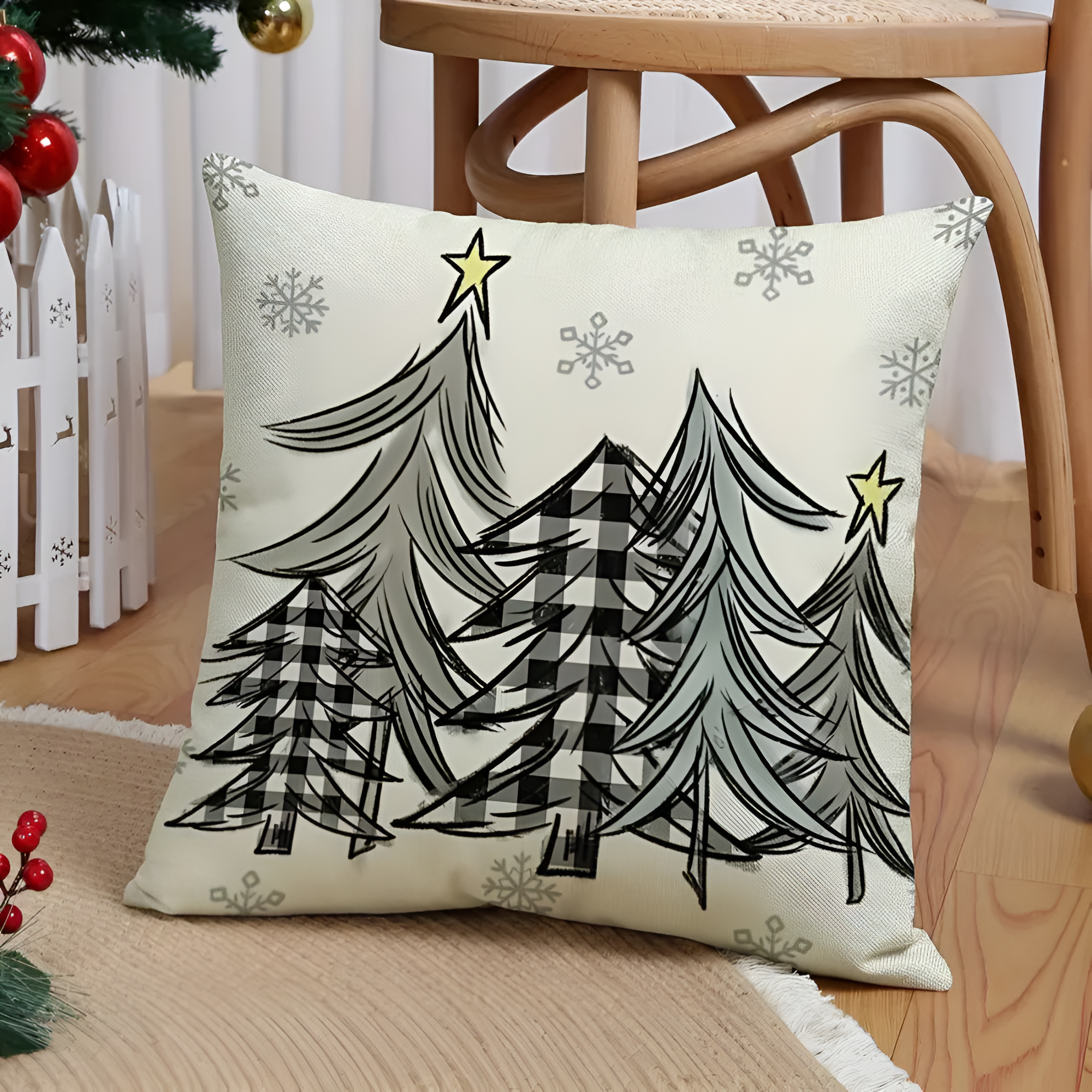 Christmas Gnome Cushion Cover | 4pcs Set