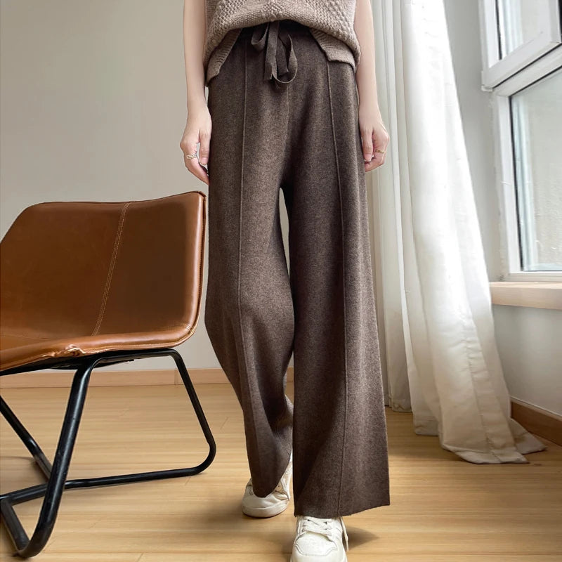 Pantaloni in Cashmere Relaxed Monarque