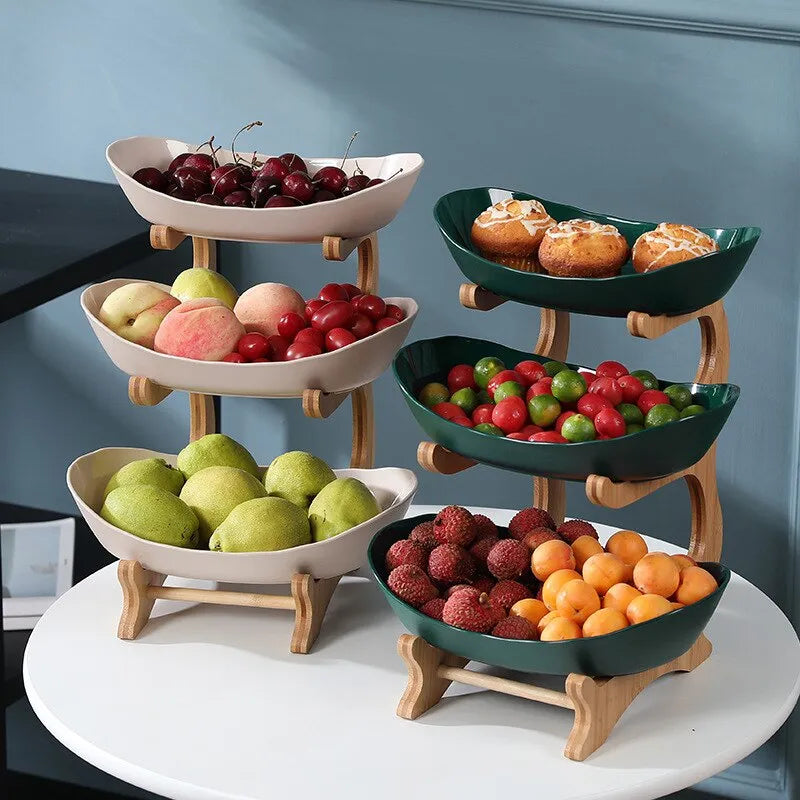 2 and 3 Tier Oval Fruit Bowl