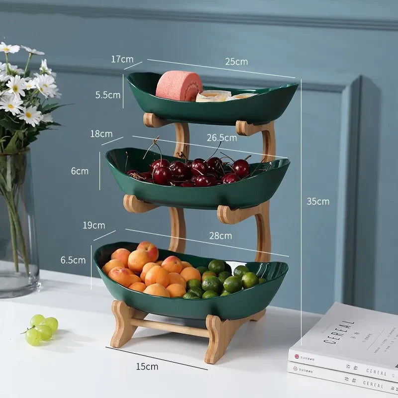 2 and 3 Tier Oval Fruit Bowl