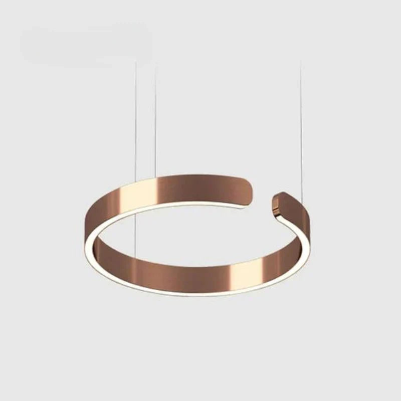 ModerneLuxe | Lustre LED circulaire contemporain – pour chambre, salle à manger et salon