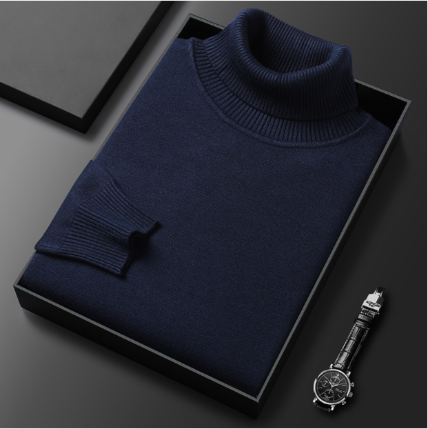 Klemens - Luxury Line: Herren-Rollkragenpullover aus Kaschmir-Baumwolle