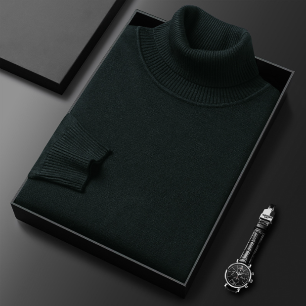 Klemens - Luxury Line: Men's Cashmere-Cotton Turtleneck Sweater