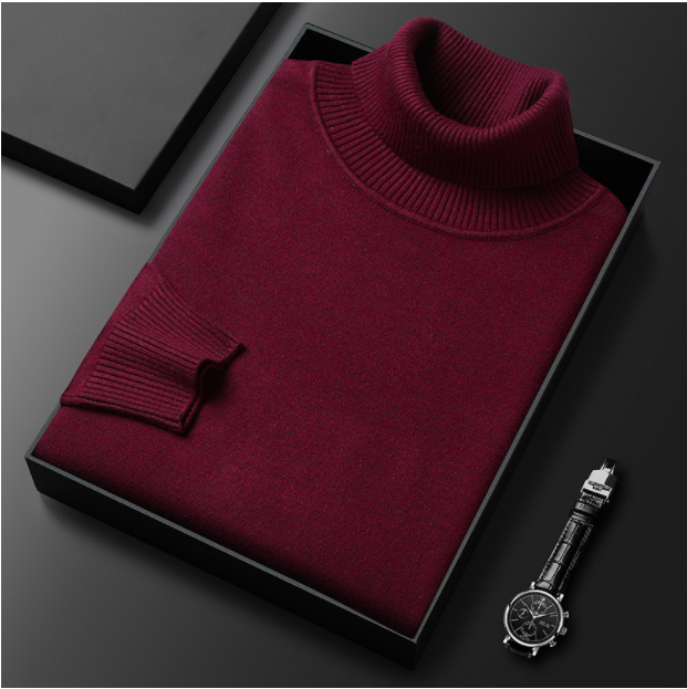 Klemens - Luxury Line: Herren-Rollkragenpullover aus Kaschmir-Baumwolle