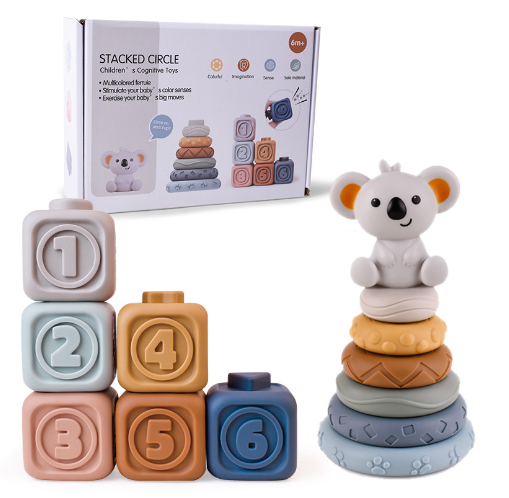 Koala Cubes™ - stacking tower - chew toys for babies