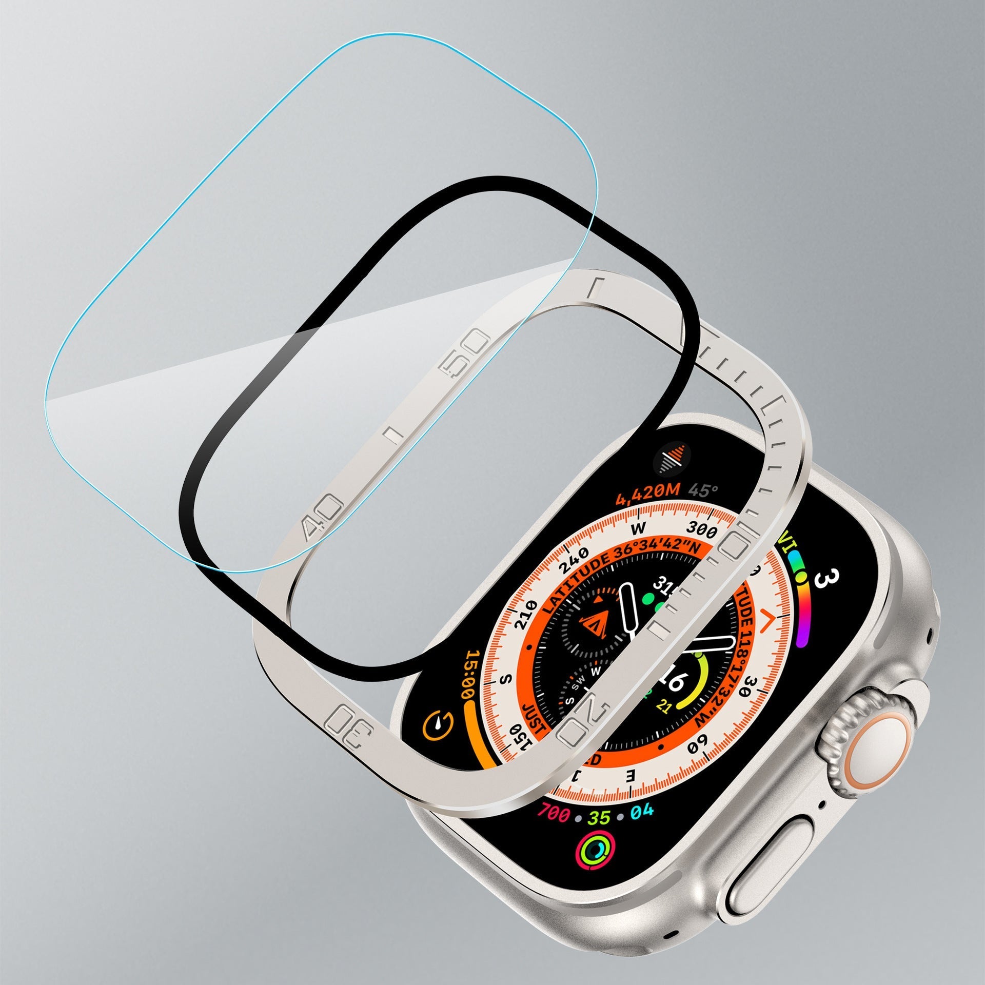 Tvrzené sklo ochranný kryt pro Apple Watch Ultra