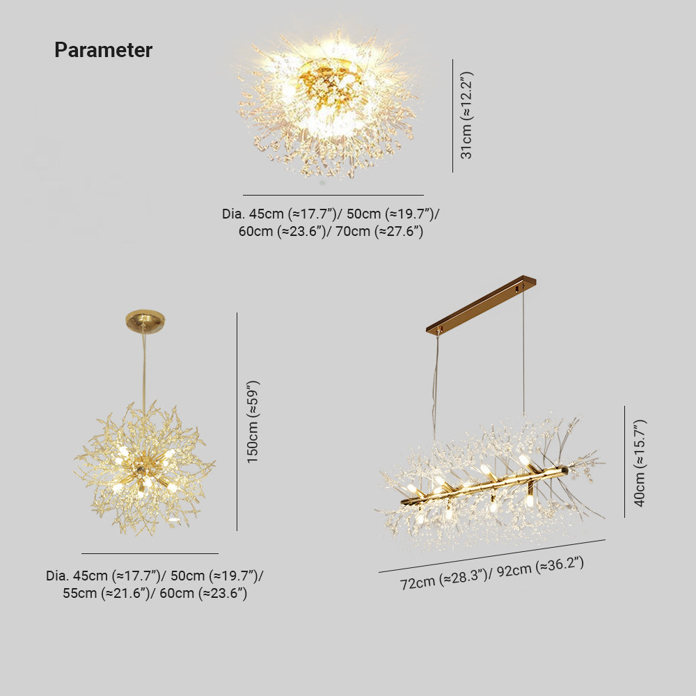 Luna Elegant LED Pendant Lights - White and Gold Metal for Living Room and Dining Room