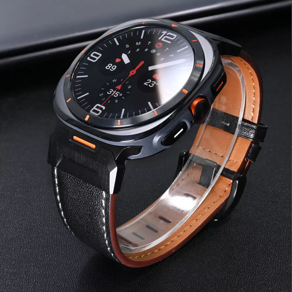 Tactical Leather Band For Samsung Watch 7 Ultra