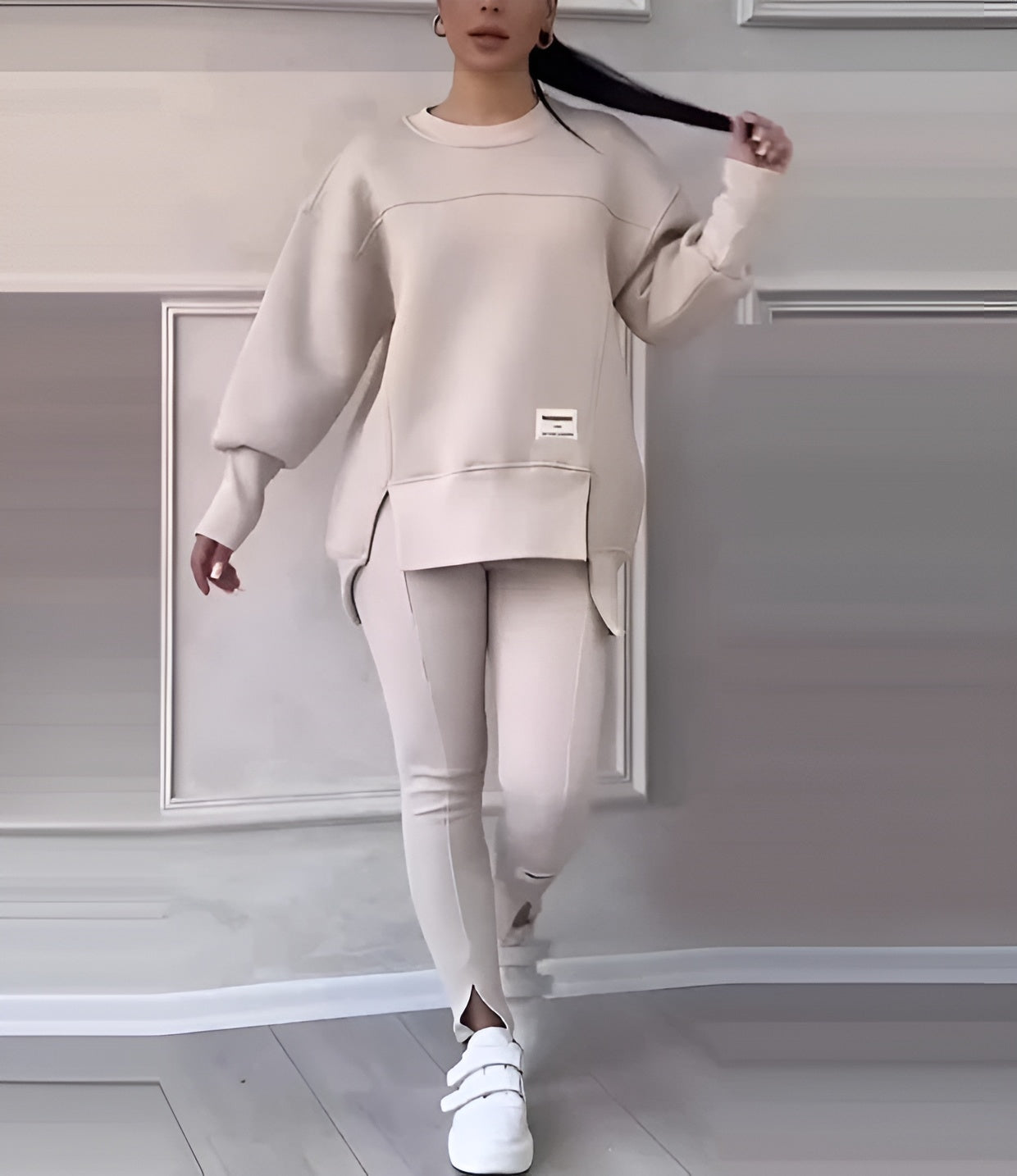 Amélia | Conjunto de Sweatshirt e Leggings Confortável para Mulheres