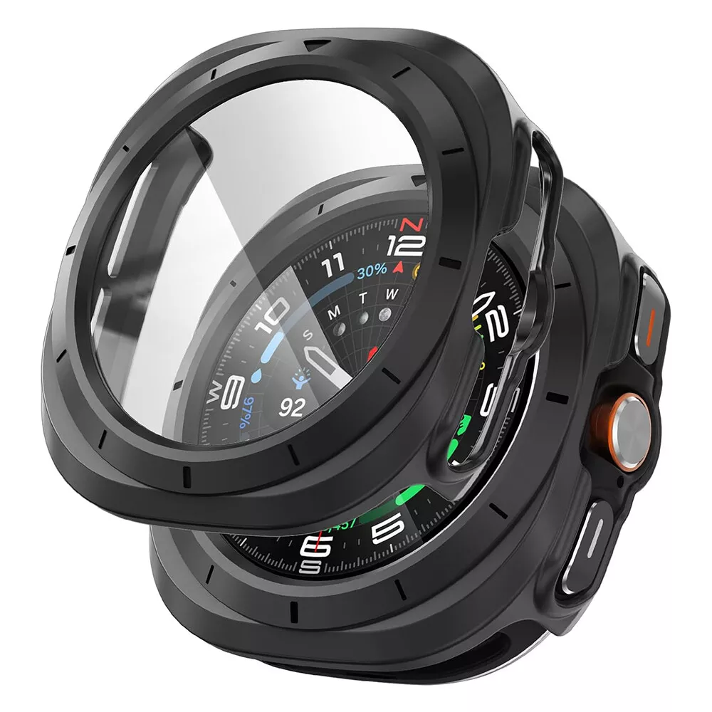 Full dekning ultra hardt deksel med herdet glass for Samsung Galaxy Watch 47mm