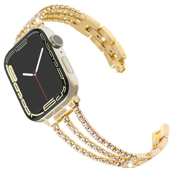 Pulsera de enlace de diamante brillante para Apple Watch