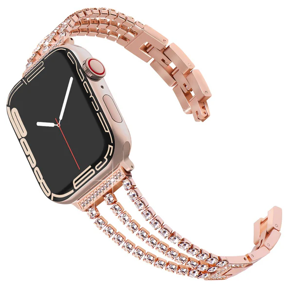 Pulsera de enlace de diamante brillante para Apple Watch