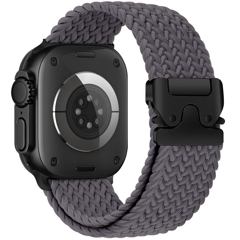 Correa de reloj de hebilla de paracaídas de nylon elástico adecuada para todas las series de Apple