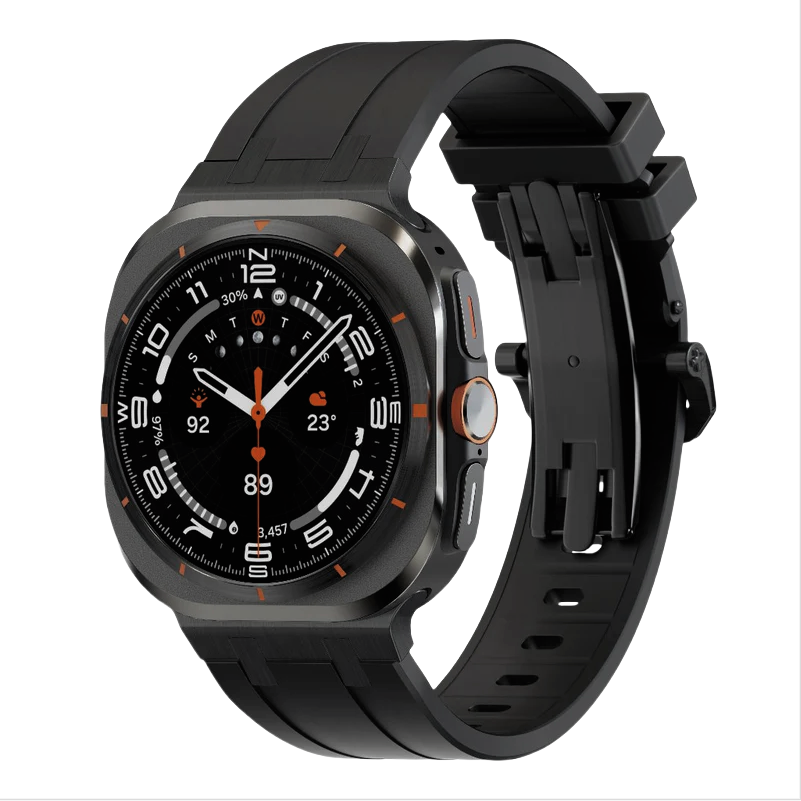 NEUES AP Dickes Silikonarmband mit Titanadapter für Samsung Watch Ultra