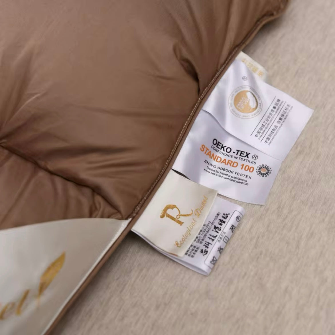 Splendore Brown Goose Down Comforter