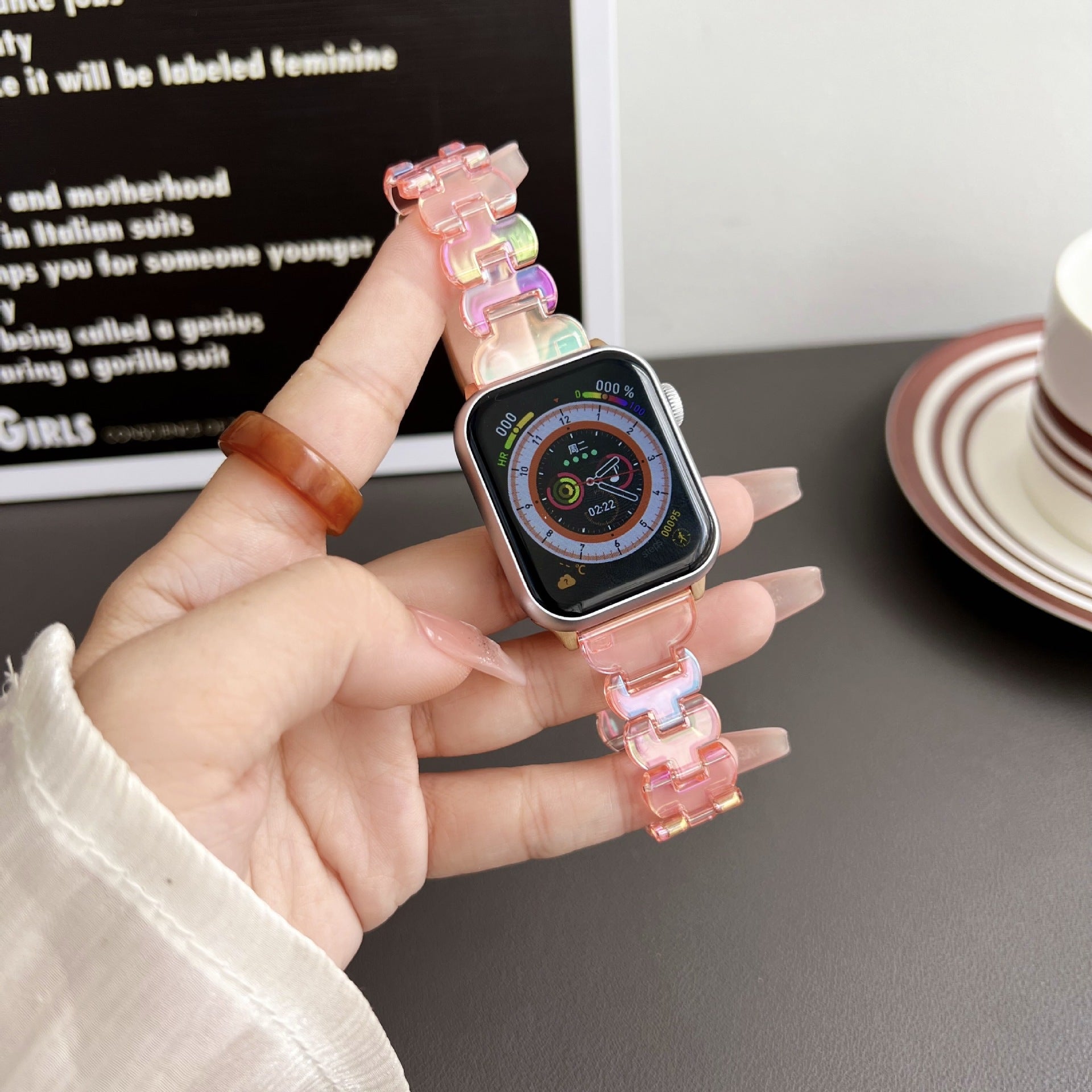 Cinturino in resina petalo per Apple Watch