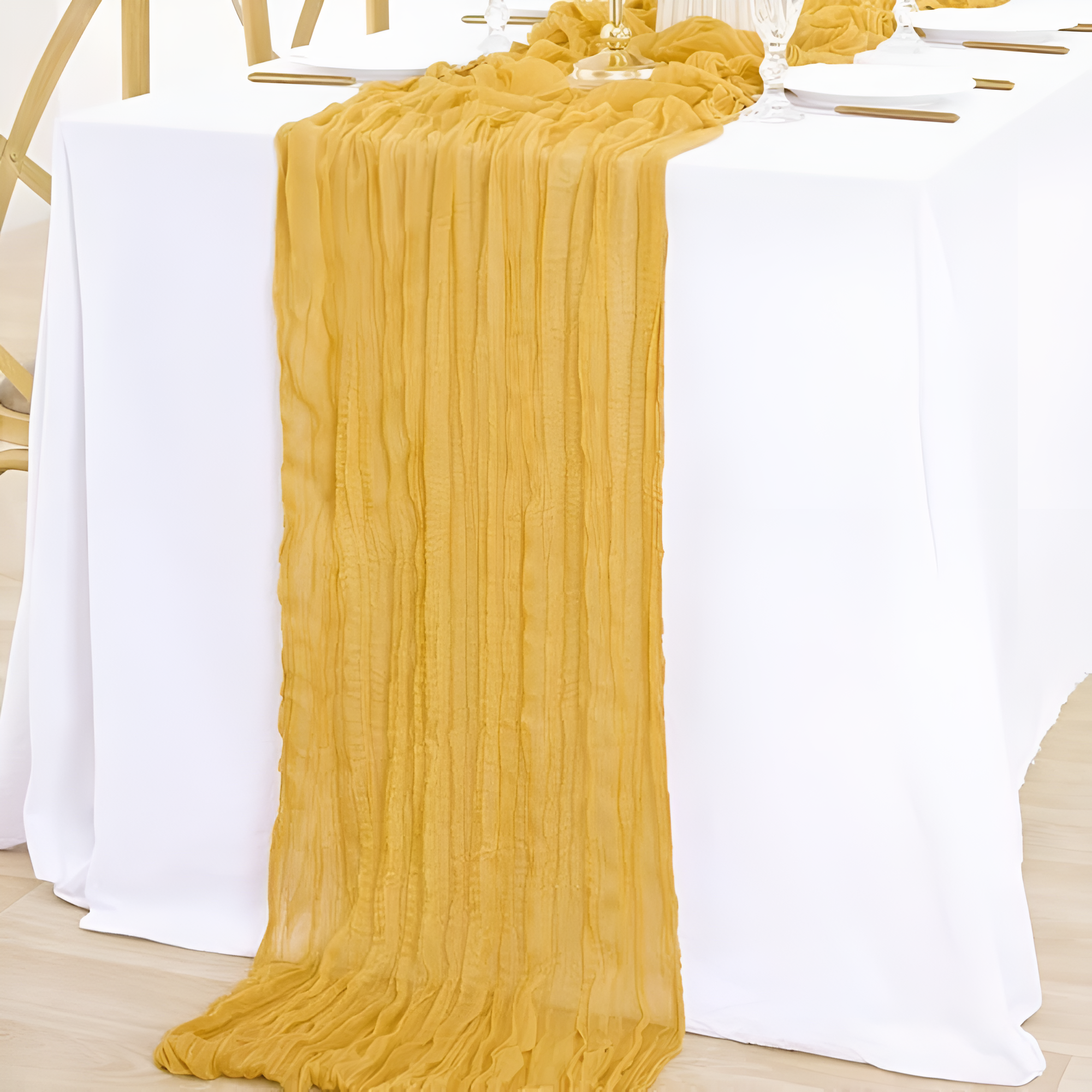 Cheesecloth Flowy Table Runner | 10 Pcs Set