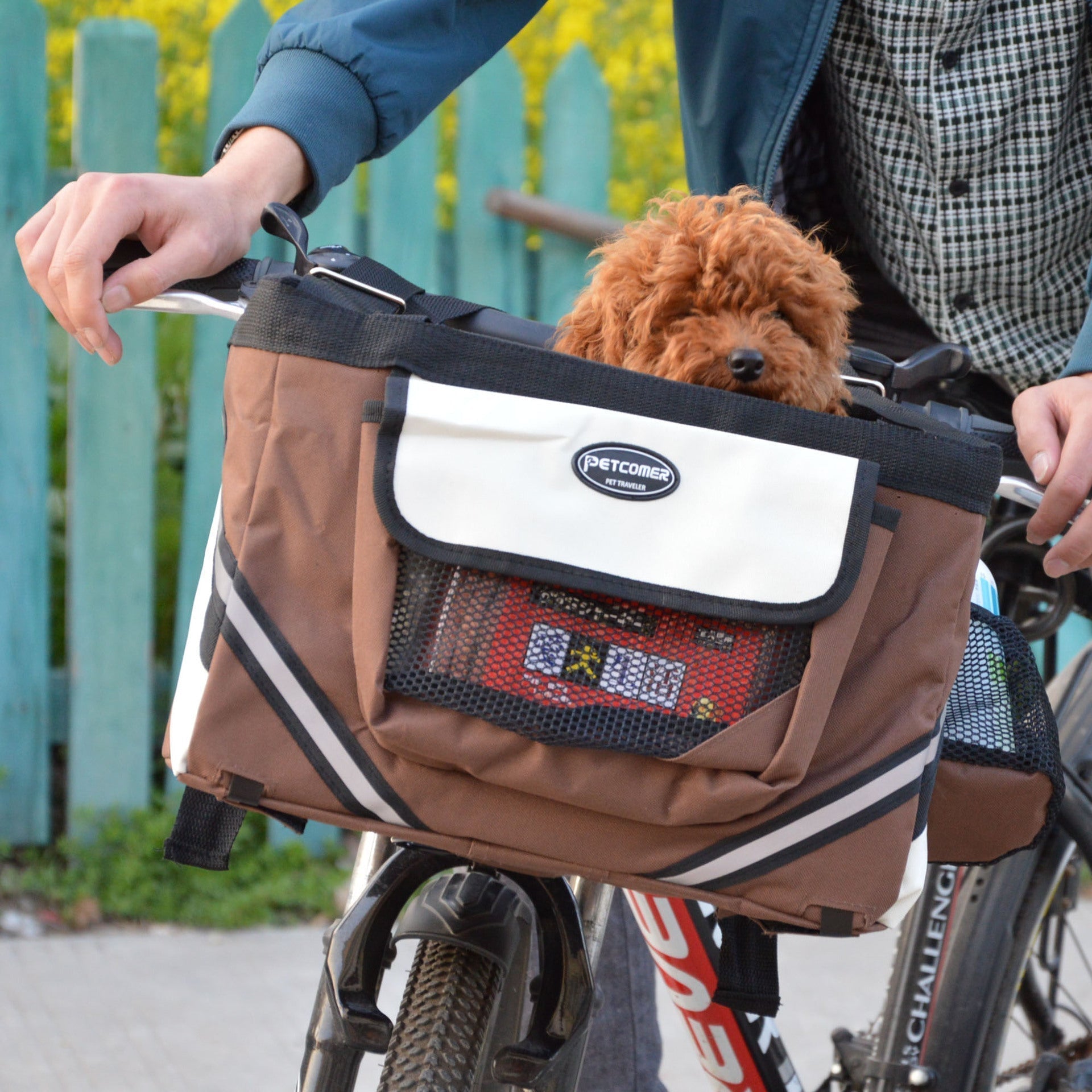 Transportadora e Cesta de Bicicleta Removível para Animais de Estimação RideEase