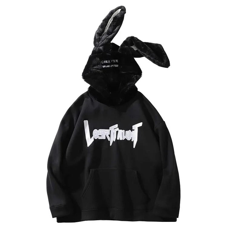 Bunny Ears Carta Novia Novio Sudadera Sudadera con capucha