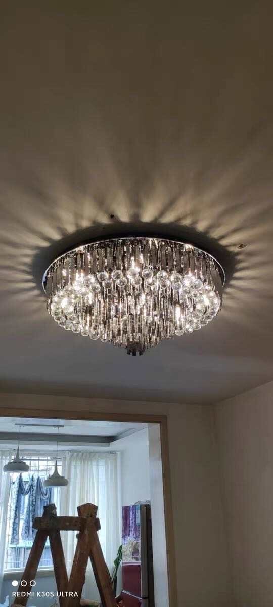 Chandelier en cristal noir Meridian