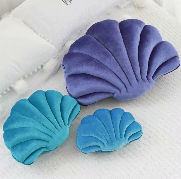 Sea Shell Velvet Throw Pillow