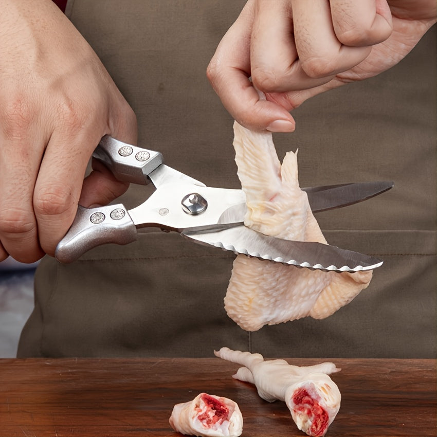 Juego de 3 tijeras para aves de corral de cocina, tijeras de cocina afiladas multiusos de acero inoxidable