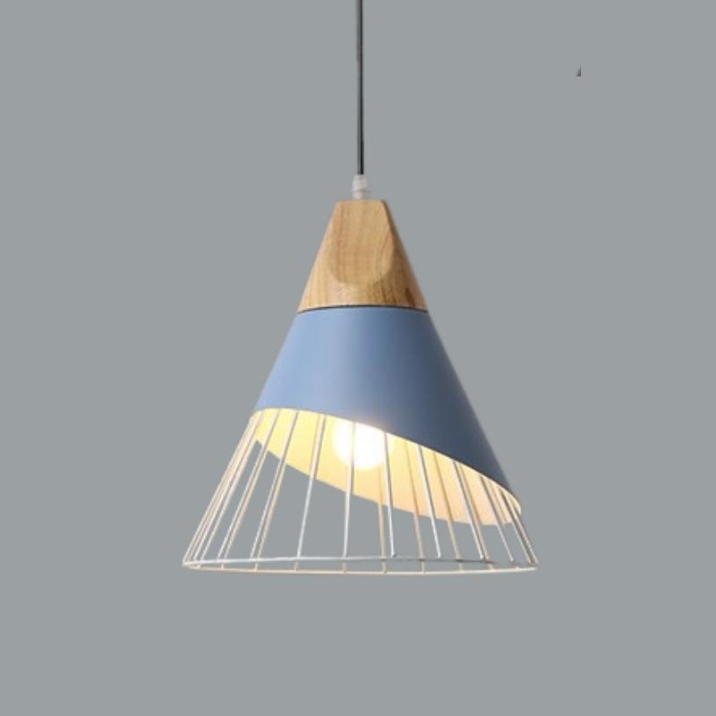 Lampes suspendues en bois industrielles nordiques