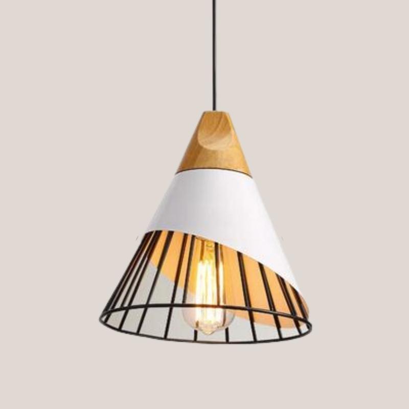 Lampes suspendues en bois industrielles nordiques