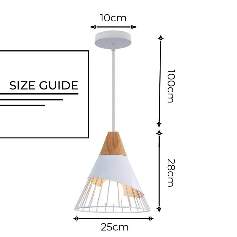 Lampes suspendues en bois industrielles nordiques