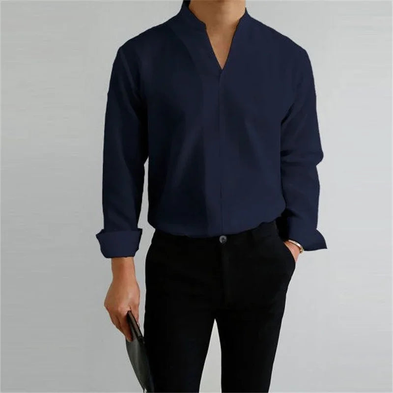 Gentlemans Simple Design Casual Shirt