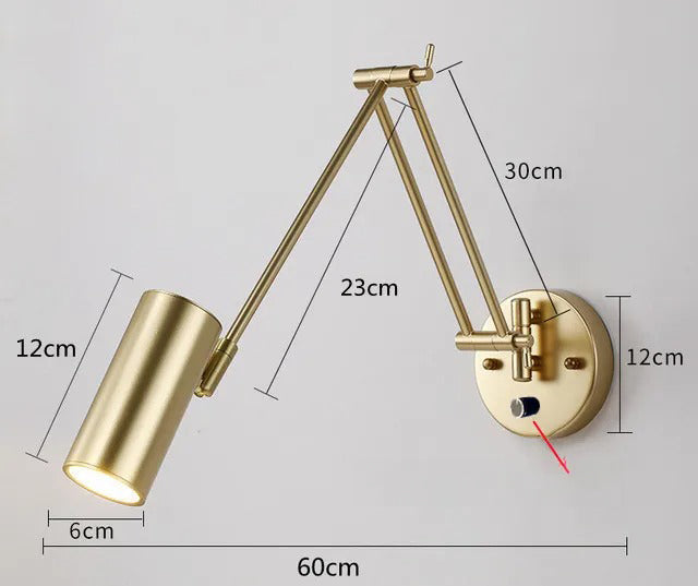 ÉtudeLum - Lampada da parete a LED dimmerabile per ufficio o camera da letto