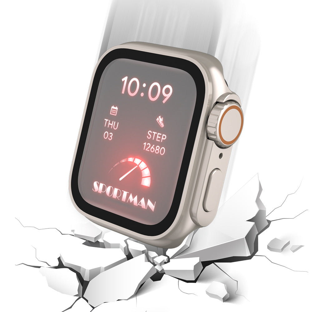 Ultra-thin & Waterproof Apple Watch Case with Tempered Glass Film