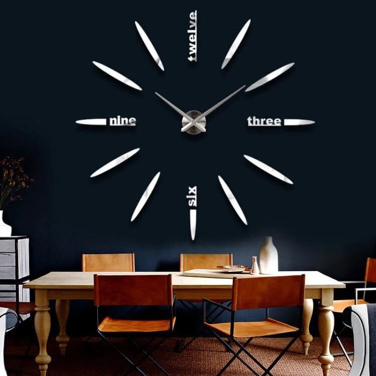 Horloge murale décorative 3D minimale