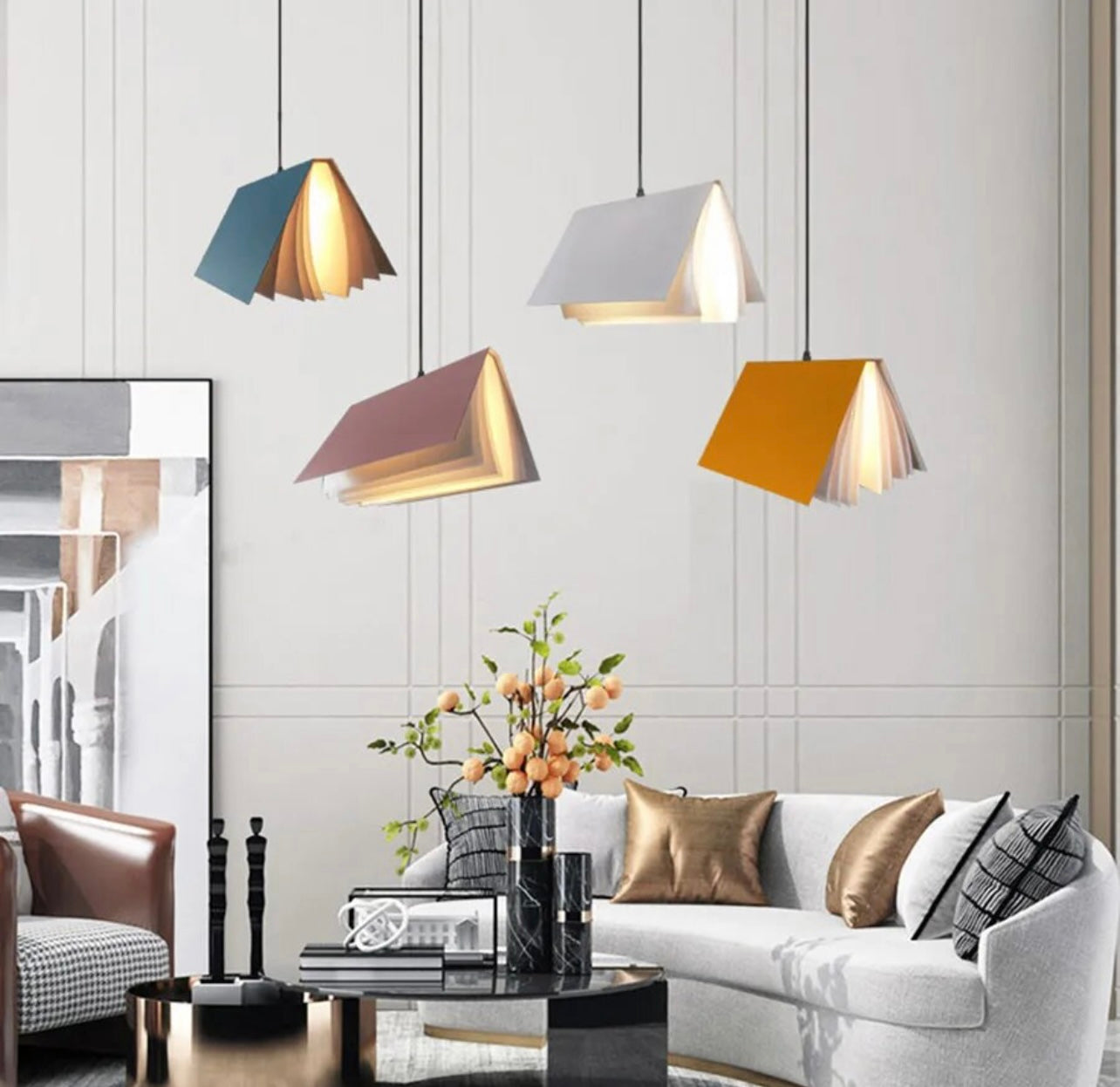 Floating Book Pendant Lights lamp