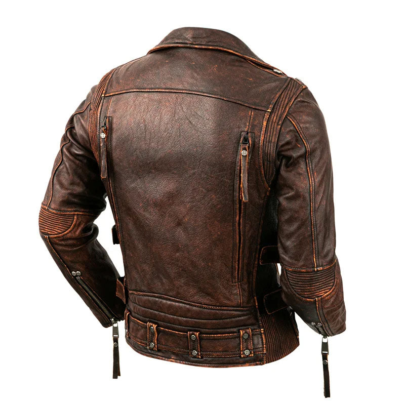 Retro Genuine Leather Jacket A81