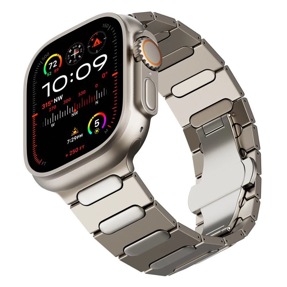 Titanium Bracelet + Butterfly Buckle for Apple Watch Ultra 1/2