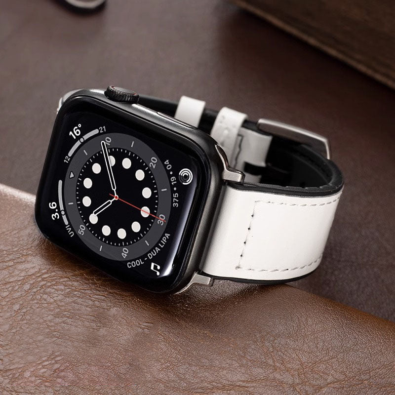 Bracelet en cuir et silicone pour Apple Watch