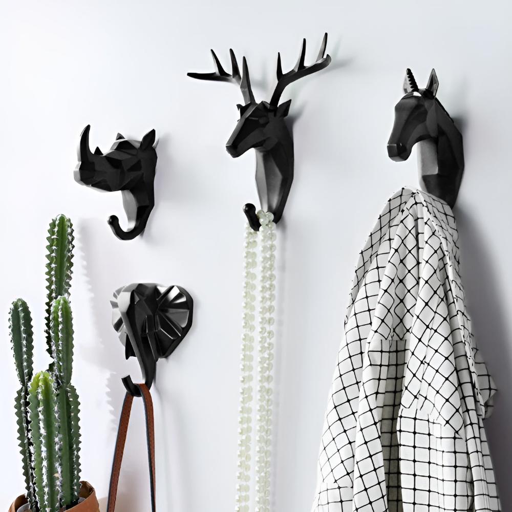 Soporte de Llaves de Pared con Cabeza de Animal