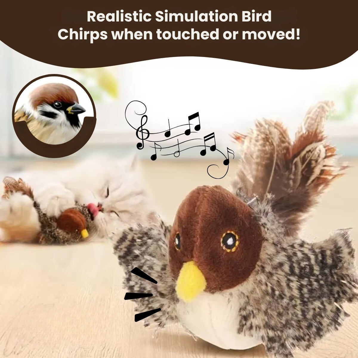 ChirpMate™ - Jouet interactif pour oiseaux gazouilleurs