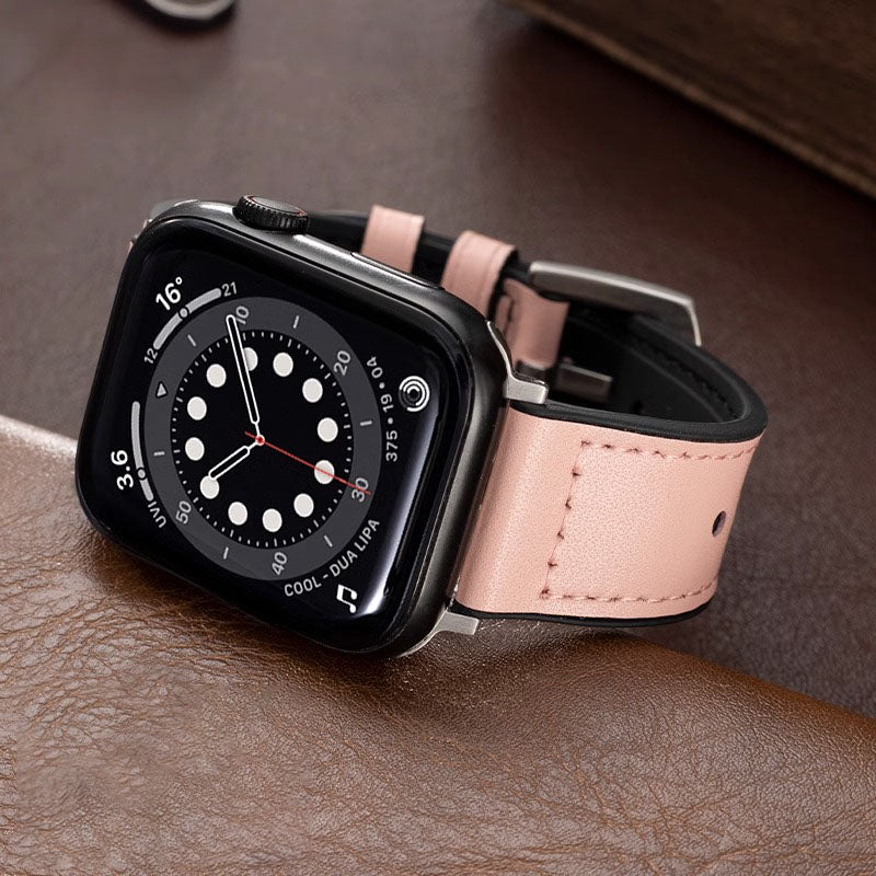 Bracelet en cuir et silicone pour Apple Watch