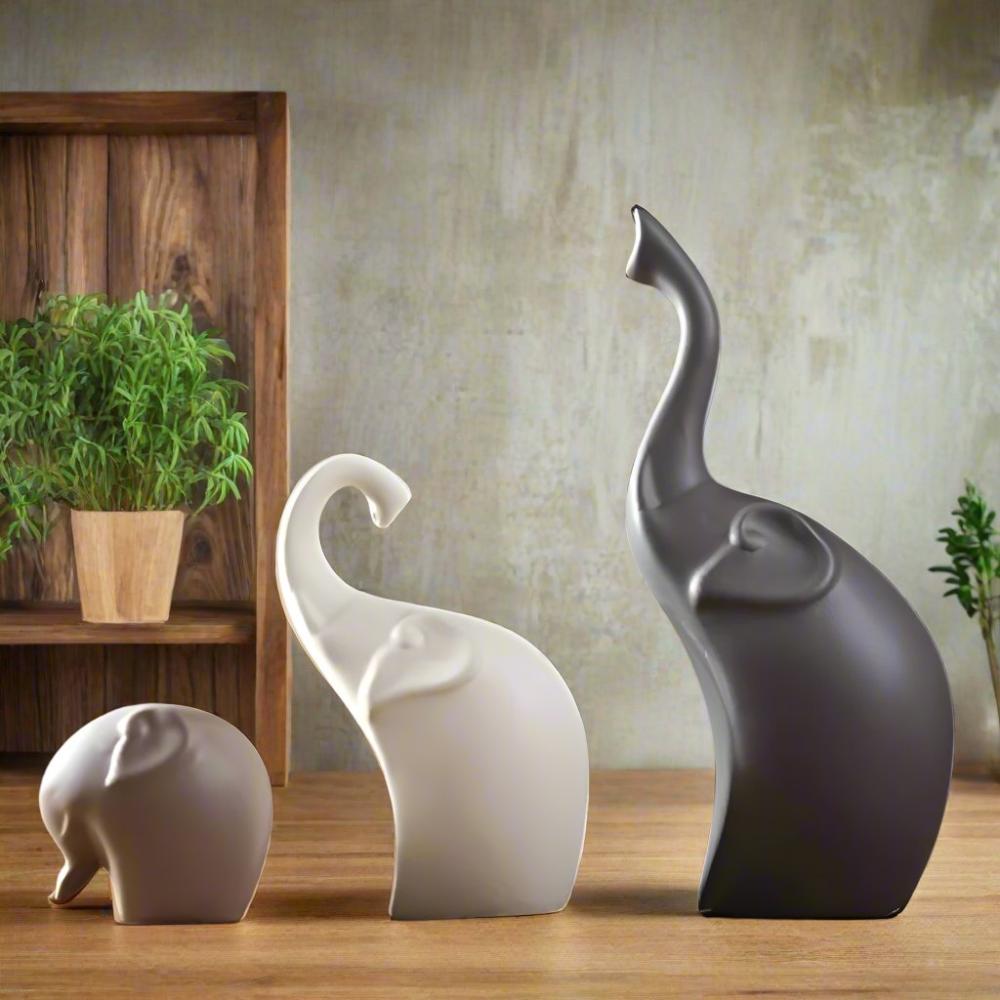 Modern Grace Elephant Sculptures